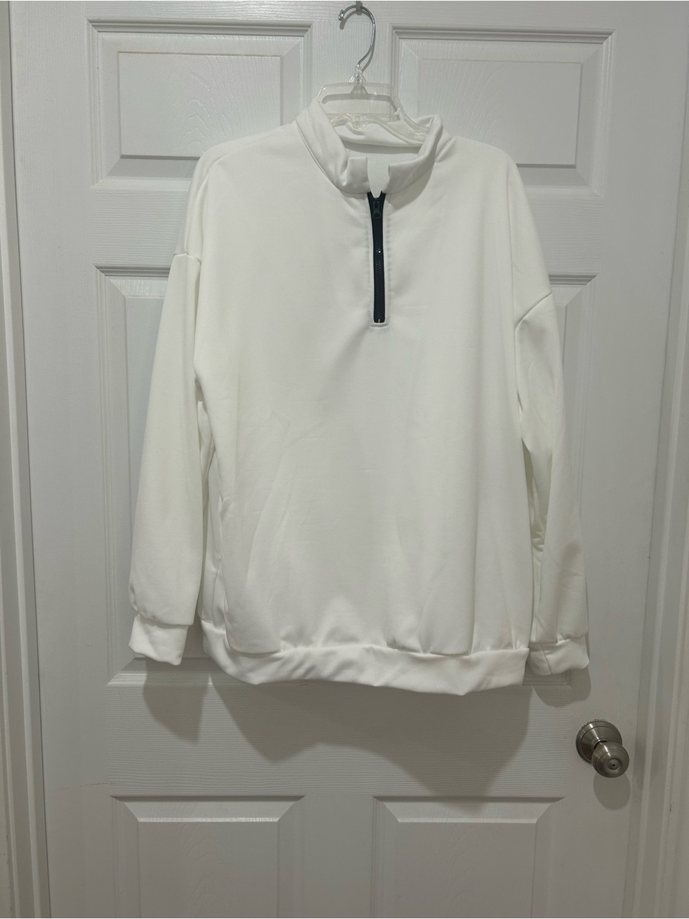 Women’s White Quarter-Zip Pullover